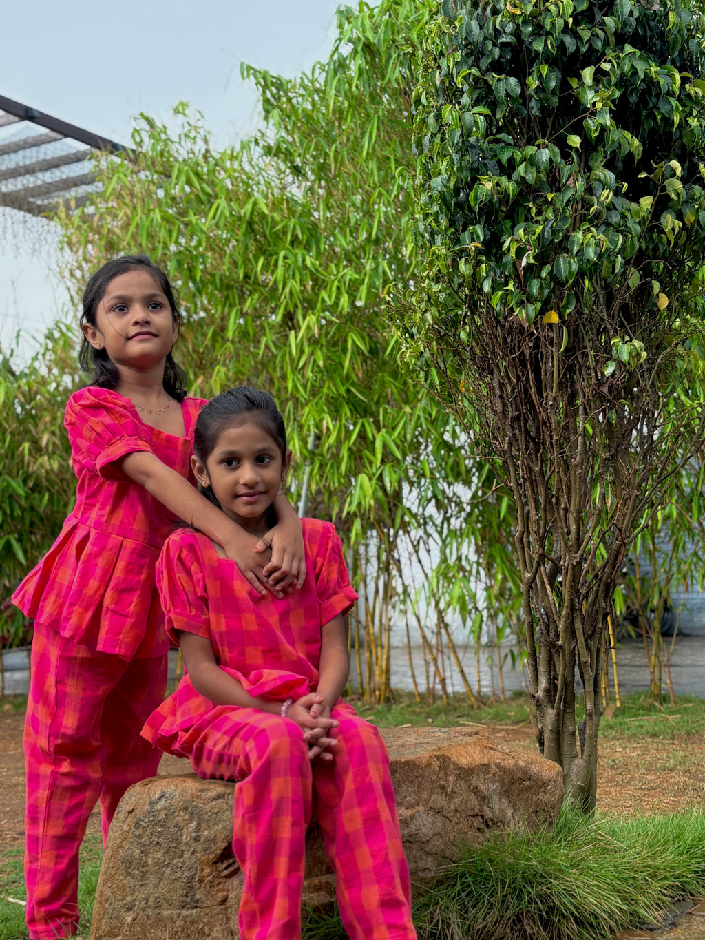 Checked cotton coords